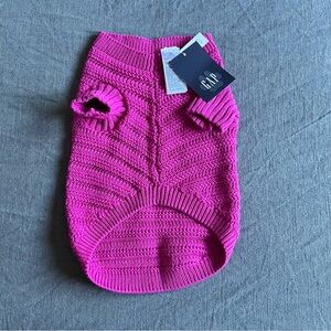 GAP Crochet Pet Sweater Pink Size XS
